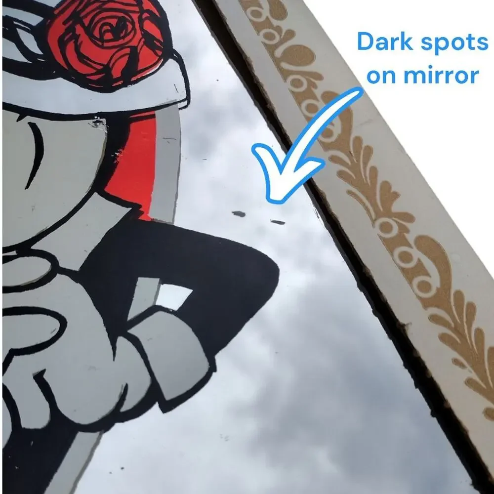 Vintage Carnival Prize Mirror 1920's Style Mickey and Minnie